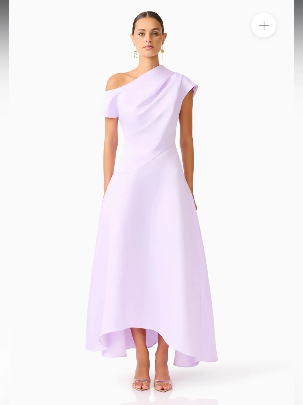 elliatt marissa purple one shoulder asymmetrical hem maxi gown dress size Large - Picture 14 of 14